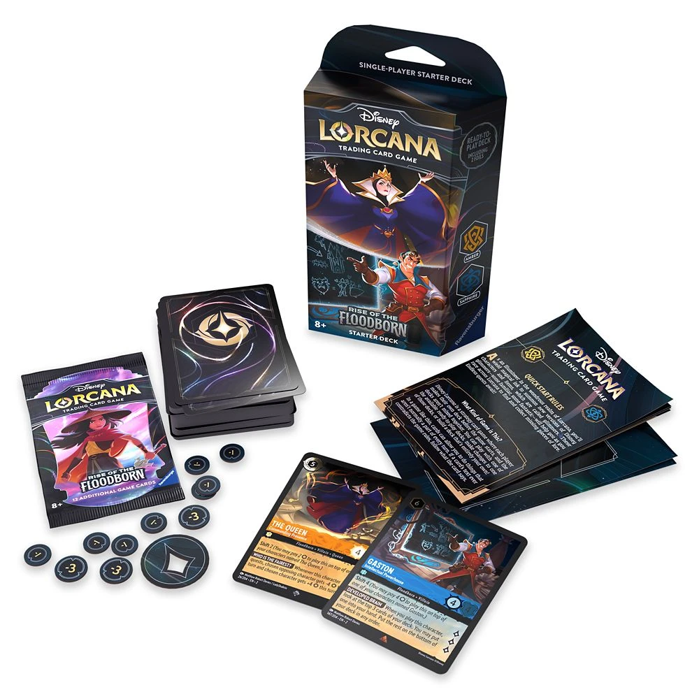 Disney Lorcana Trading Card Game By Ravensburger – Rise Of The Floodborn – Starter Deck – Evil Queen And Gaston 3 Disney Lorcana Trading Card Game By Ravensburger – Rise Of The Floodborn – Starter Deck – Evil Queen And Gaston