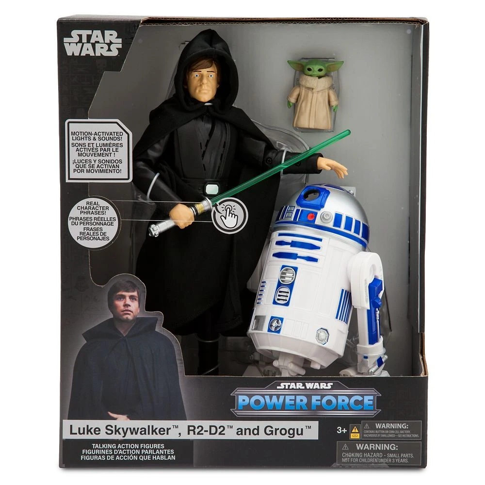 Disney Luke Skywalker, R2-D2 And Grogu Talking Action Figure Set – Star Wars Power Force – 10'' H 6 Disney Luke Skywalker, R2-D2 And Grogu Talking Action Figure Set – Star Wars Power Force – 10'' H - Image 4